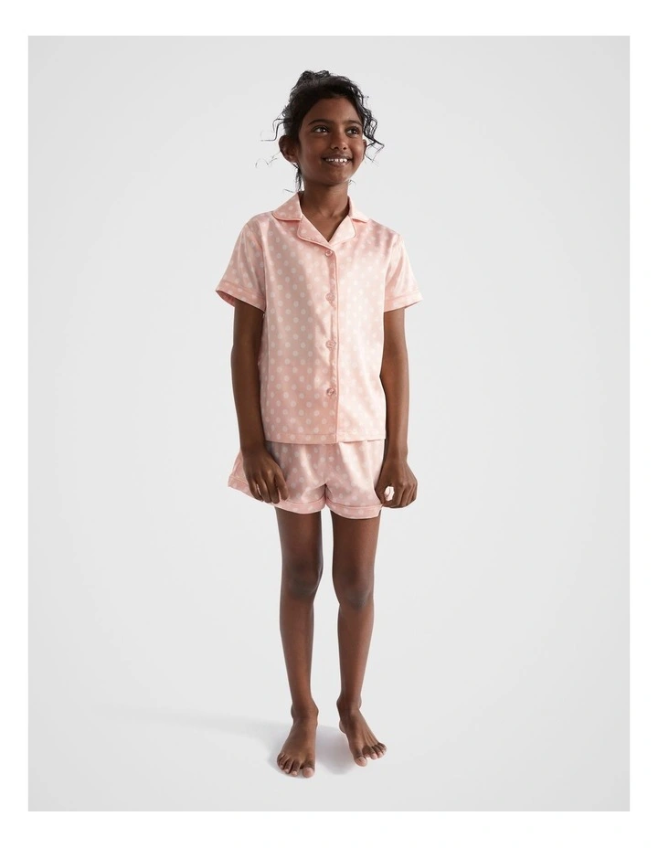 Polka Dot Sleep Set in Dusty Rose