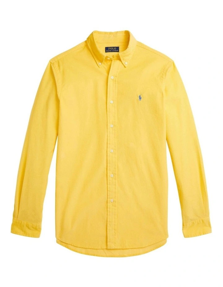 Classic Fit Corduroy Shirt in Yellow