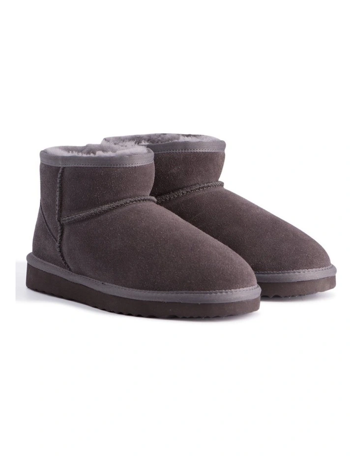 Women Short Sheepskin Ankle UGG Boot Grey