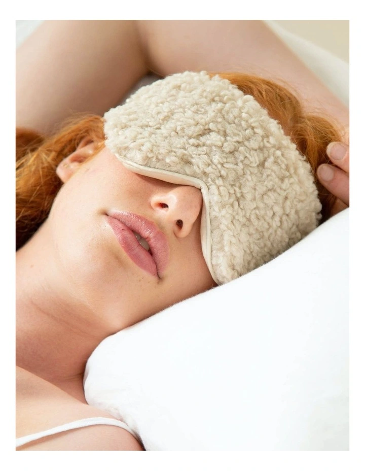 Boucle Eye Mask in Pebble