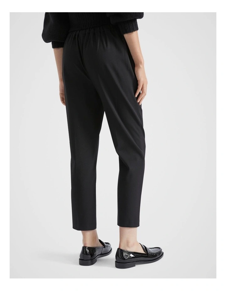 Slim Leg Elasticated Pant in Black