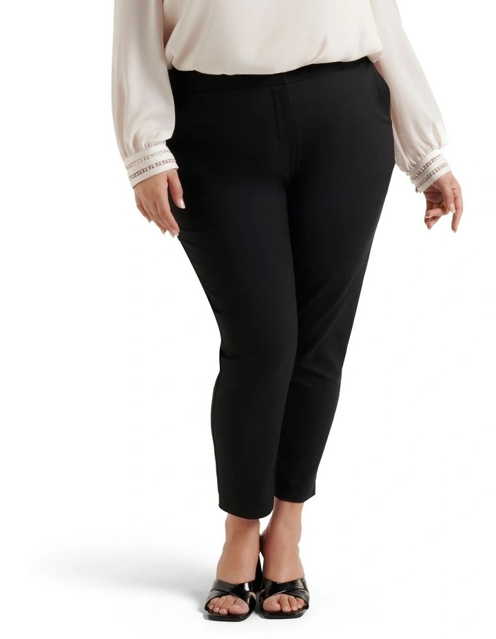 Audrey High Waist Cropped Pants in Black