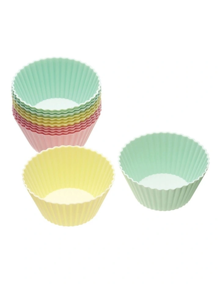 Silicone Cupcake Cases Set of 12 7cm in Multi