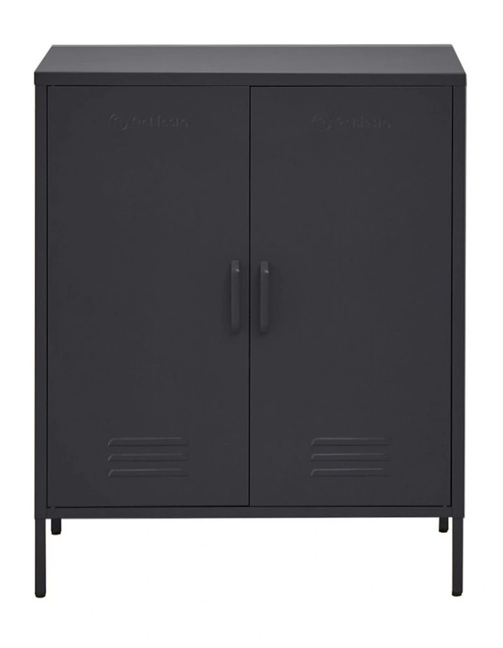 Buffet Sideboard Metal Cabinet in Charcoal