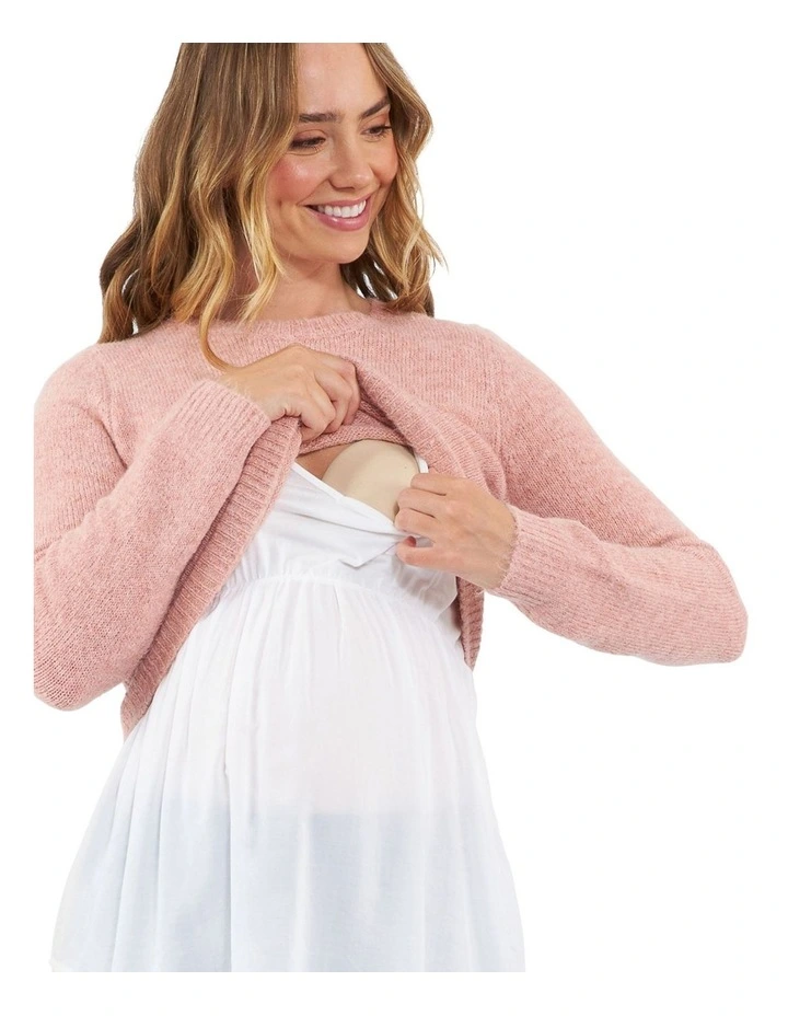Patty Detachable Nursing Knit in Dusty Pink