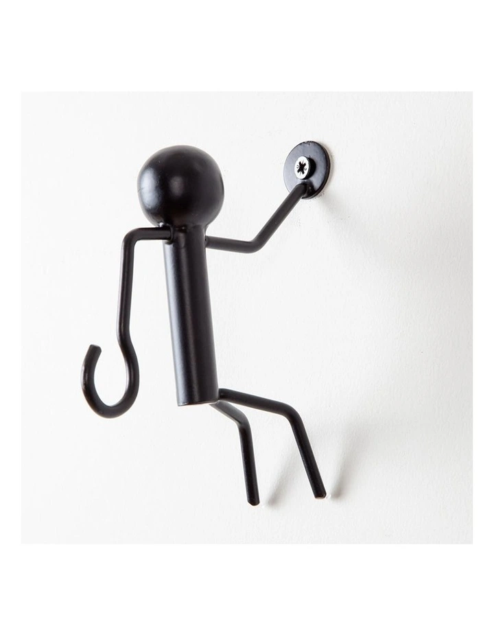 Climbing Man Wall Hook in Black