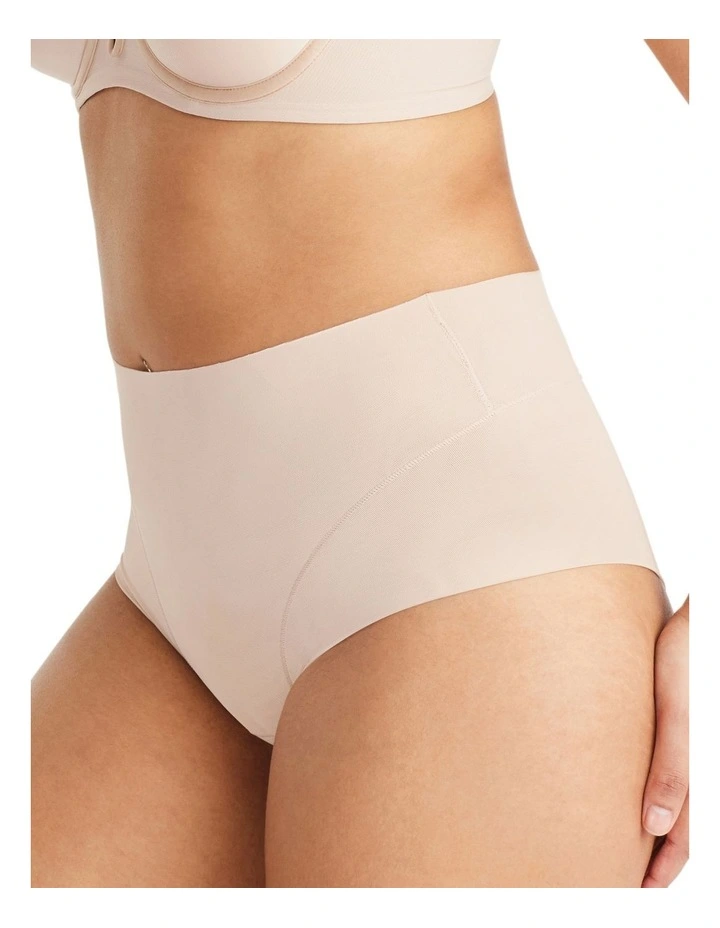 Sheer Infinity Brazilian Cut Brief in Beige