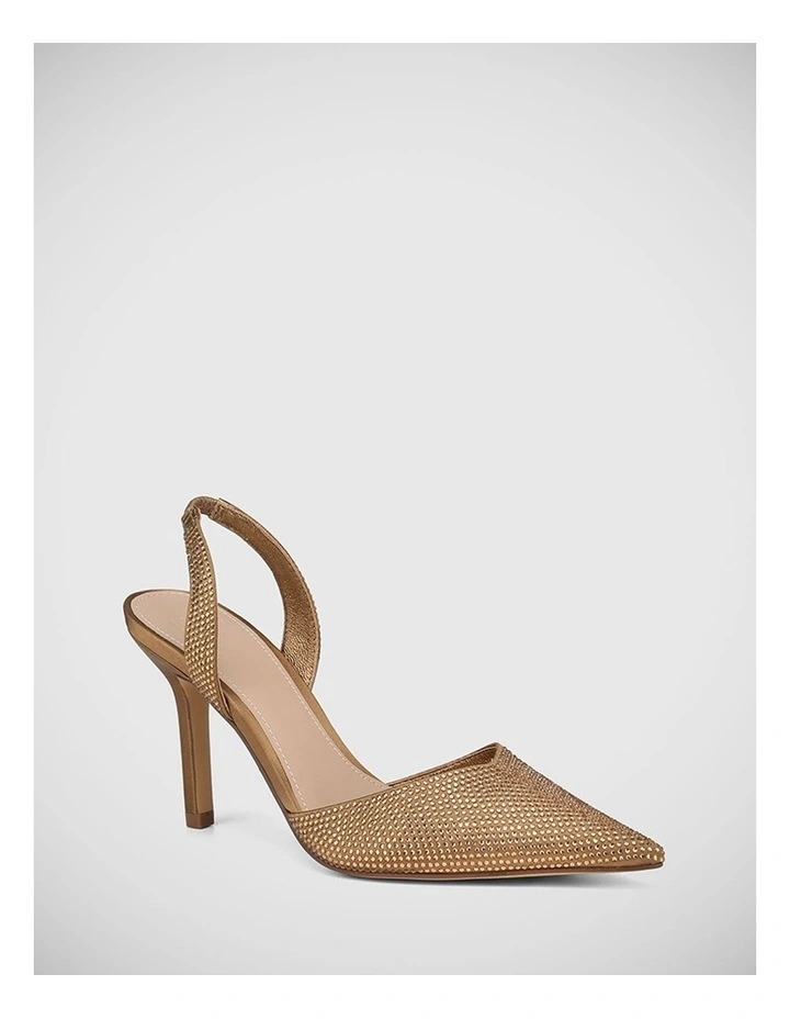 Quannah Satin Slingback in Bronze