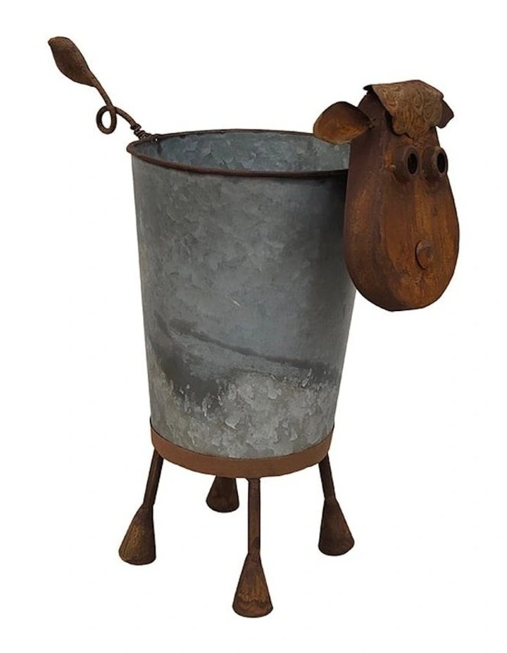 Sheep Pot Planter in Rust