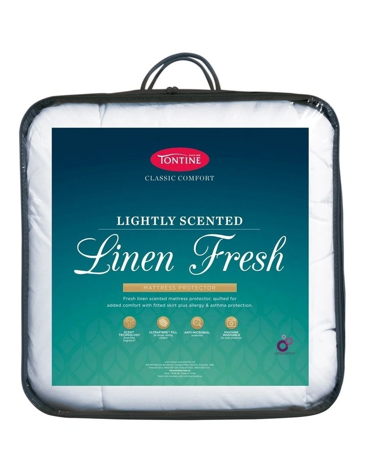 Linen Fresh Mattress Protector in White
