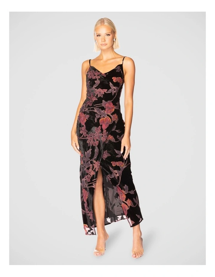 Cheryse Cowl Neck Dress in Multi
