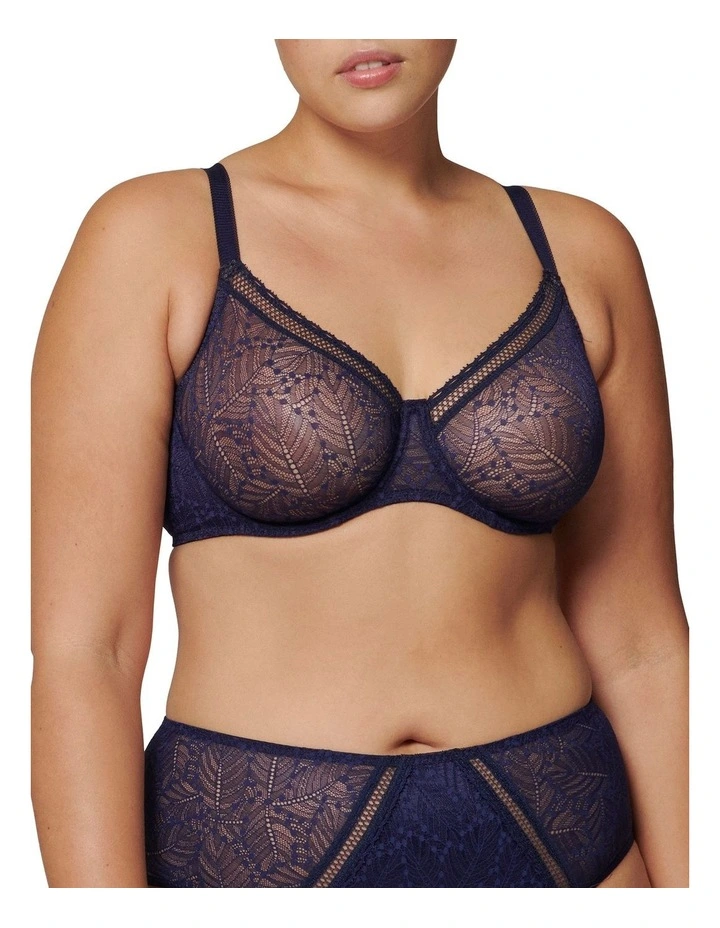 Comete Moulded Underwire Bra in Blue