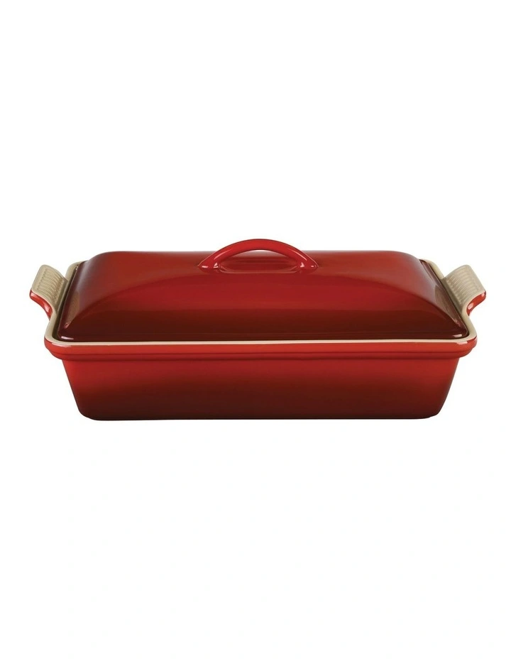 Heritage Covered Rectangular Dish 33cm in Cerise