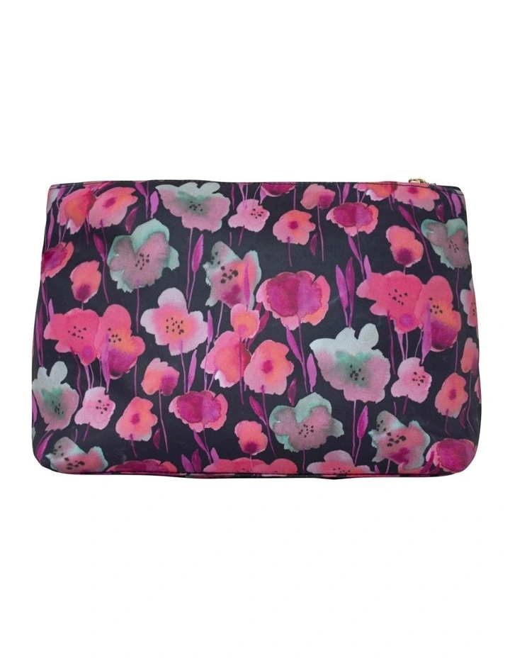 Large Cosmetic Bag in Midnight Meadow