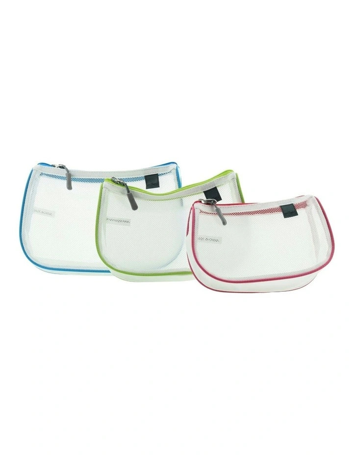 Travel Pouches 3 Pack in White