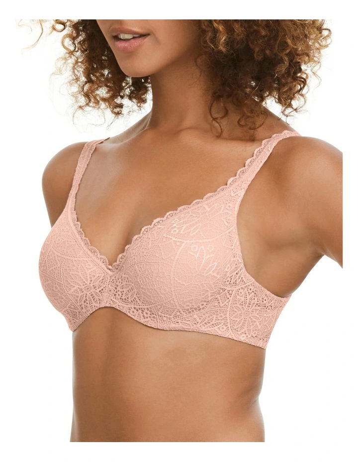 Barely There T-shirt Bra in Nude Lace