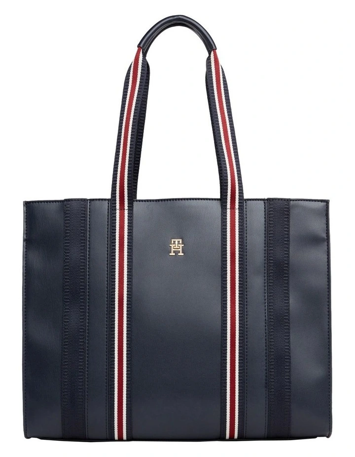 Signature Medium Tote Bag in Black