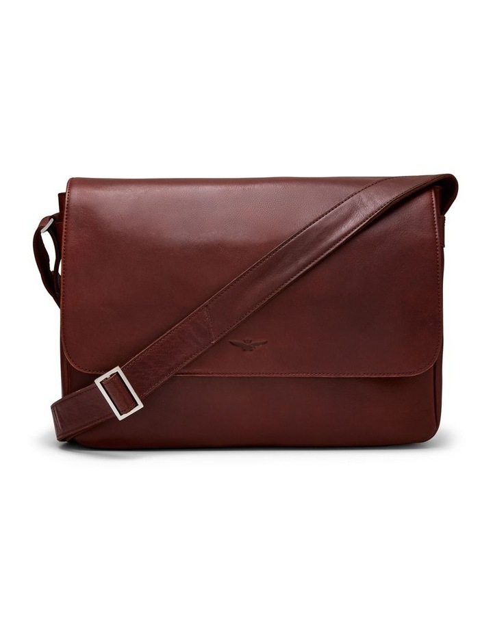 Montoro Leather Messenger Bag in Brandy