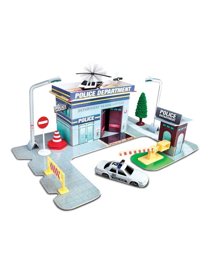 Build N Play Police Station with Model Car