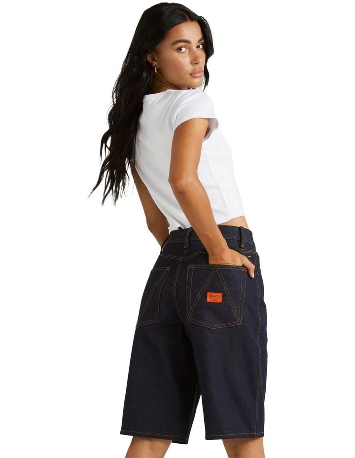 Chainmail Denim Shorts in Indigo