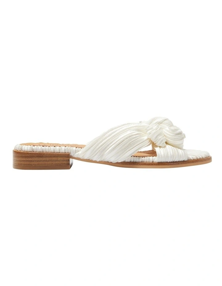 Rhapsody Sandals in Ivory Pleat
