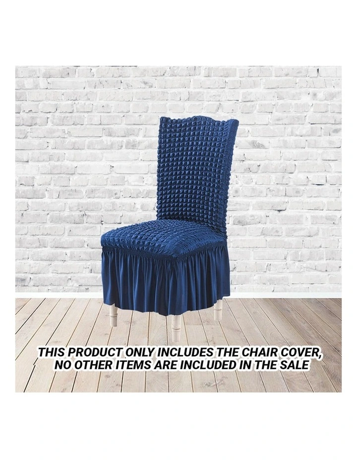 Chair Cover With Ruffle Skirt in Blue