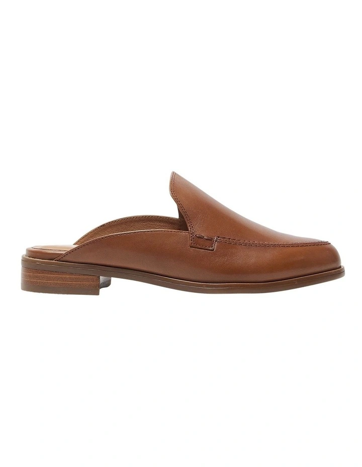 West Flat Leather Loafers in Mid Brown