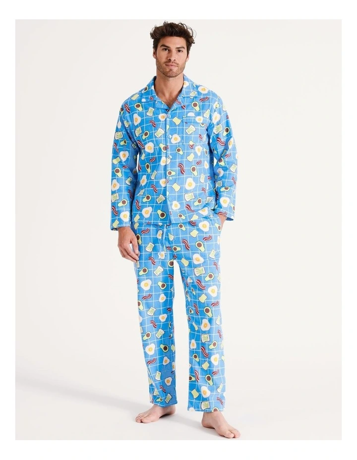 Men's Breakfast Flannelette PJ Set