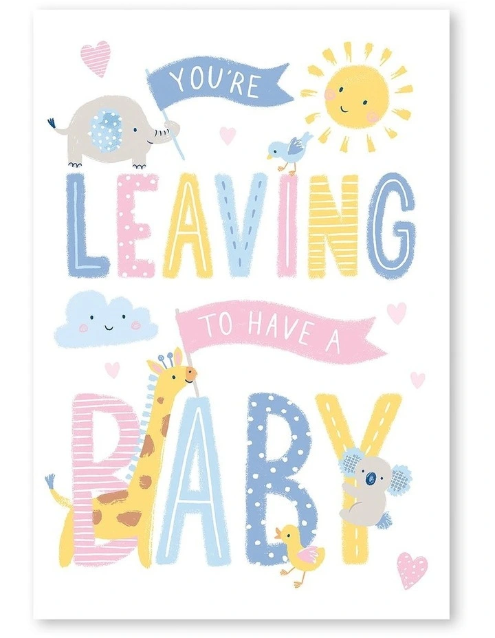 Leaving To Have A Baby Large Card