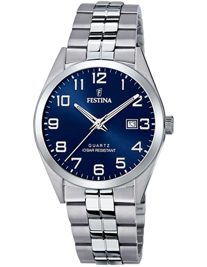 Classic Stainless Steel Watch in Silver