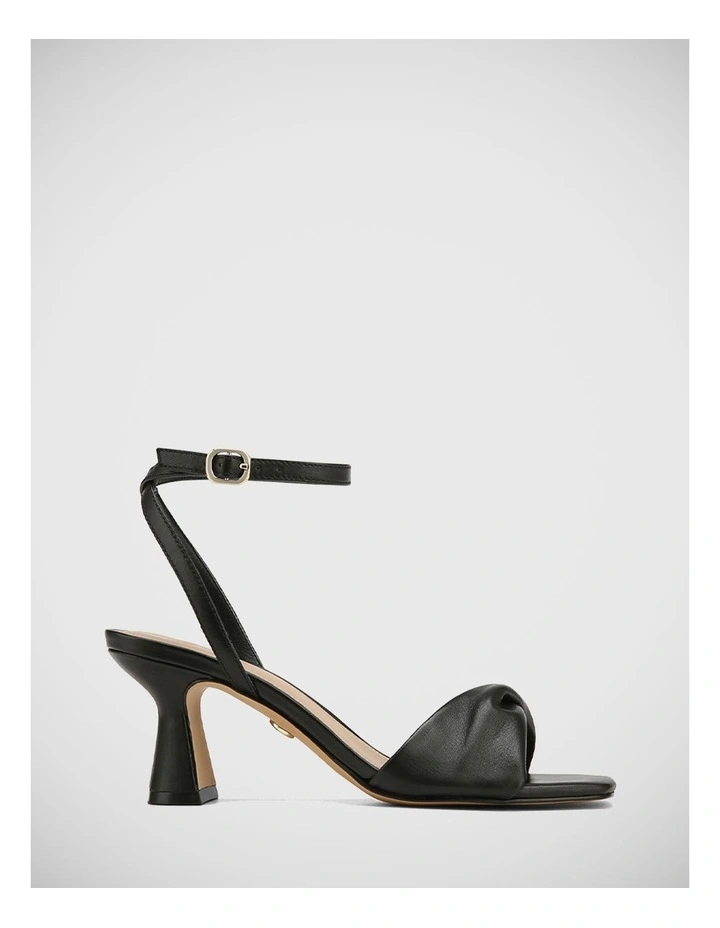 Martha Leather Sandal in Black