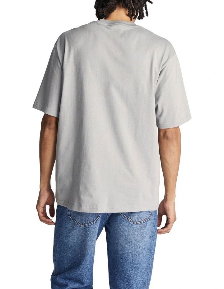 Denim Co Baggy Tee in Stone Steel