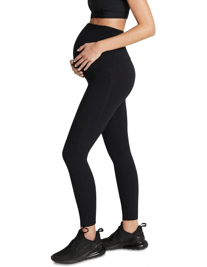 Maternity Luxesoft Pocket Ankle Grazer Tights in Black
