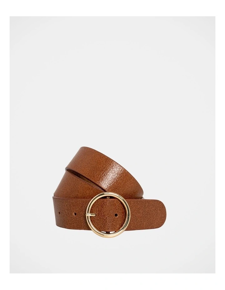 Naomi Leather Belt in Tan