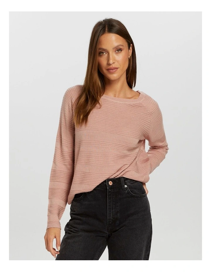 Caviar Knit Jumper in Adobe Rose