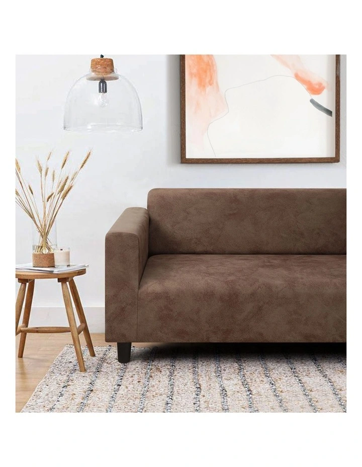 2 Seater Couch Sofa Cover in Light Brown