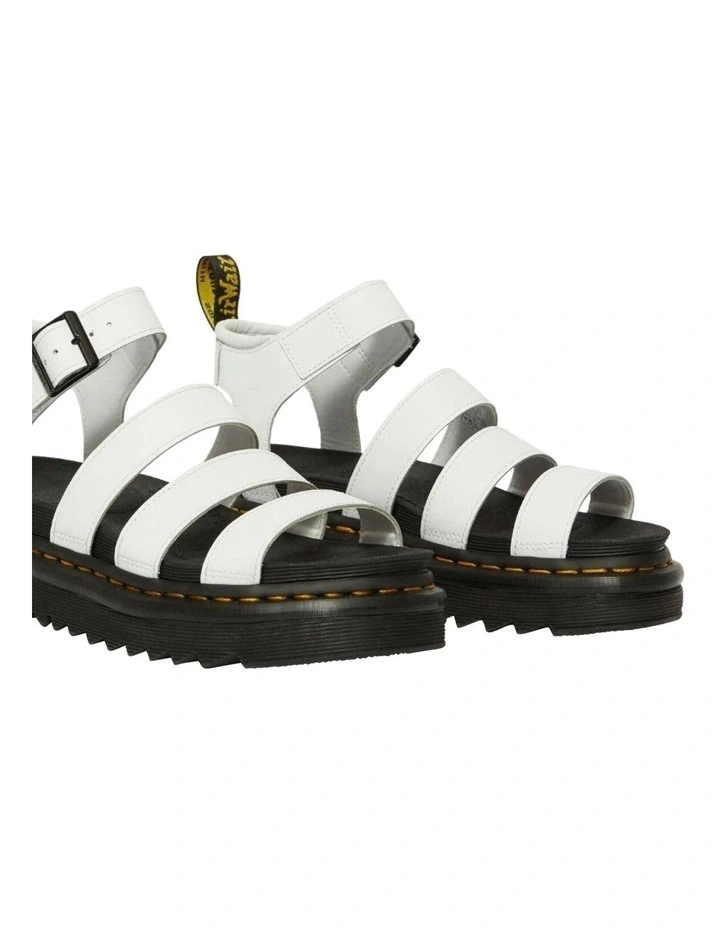 Blaire Hydro Chunky White Leather Gladiator Sandal