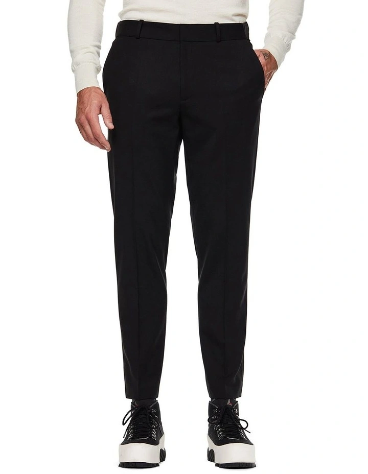Wool Tech Trouser in Black