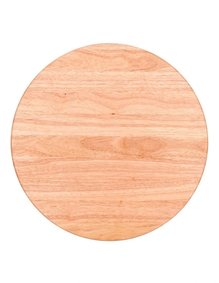 Round Chopping Board Rubberwood 38x38x6cm in Natural