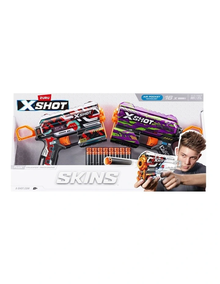 Skins Flux Dart Blaster 2 Pack (16 Darts) By Zuru