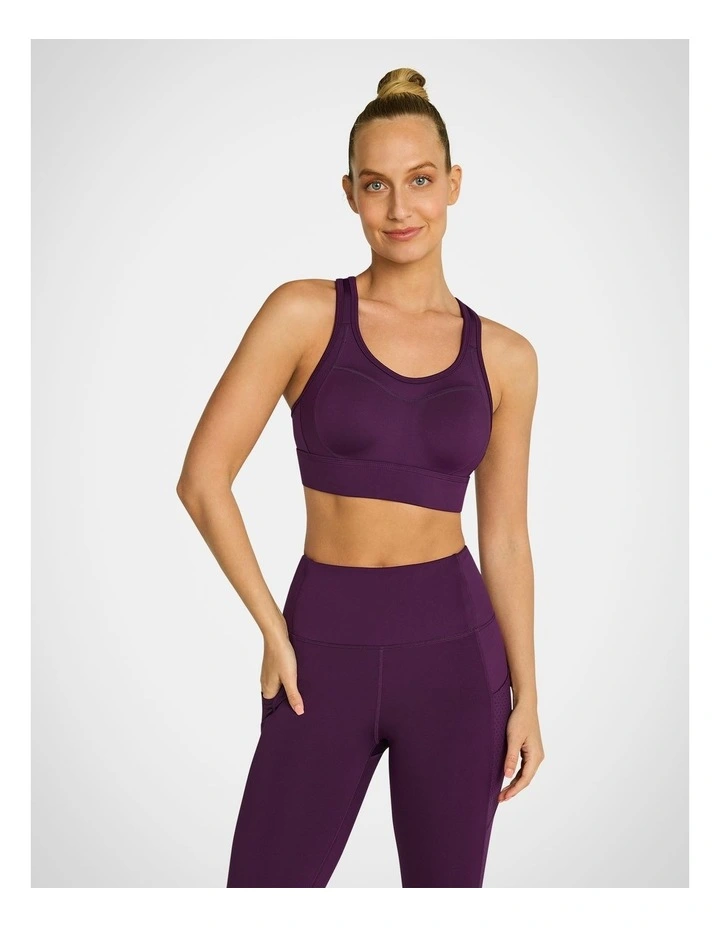 Olympia Moulded High Impact Sports Bra in Nightberry