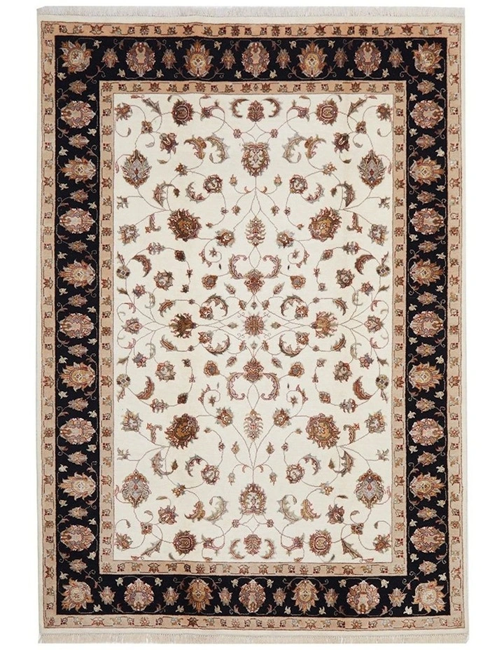 Indian Hand Knotted Wool With Silk Rug 241X168cm