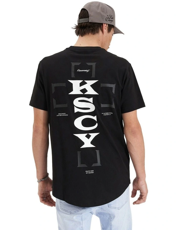 Redemption Dual Curved Tee in Black