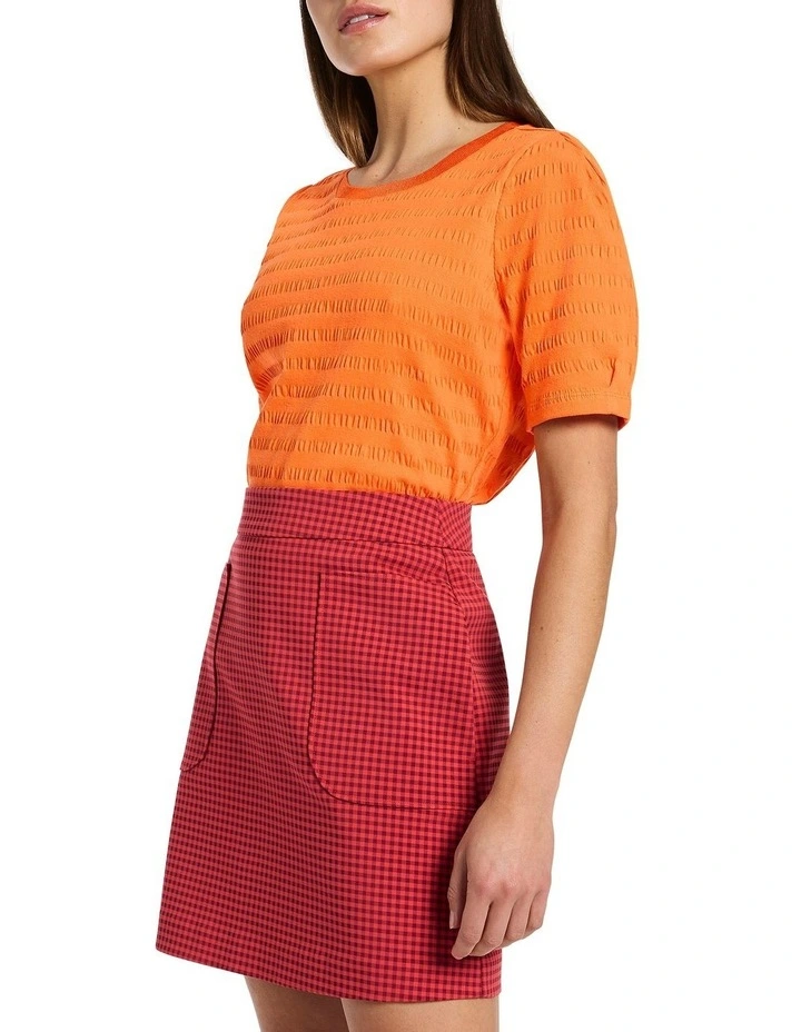 Marbella Textured Stripe Tee in Calypso