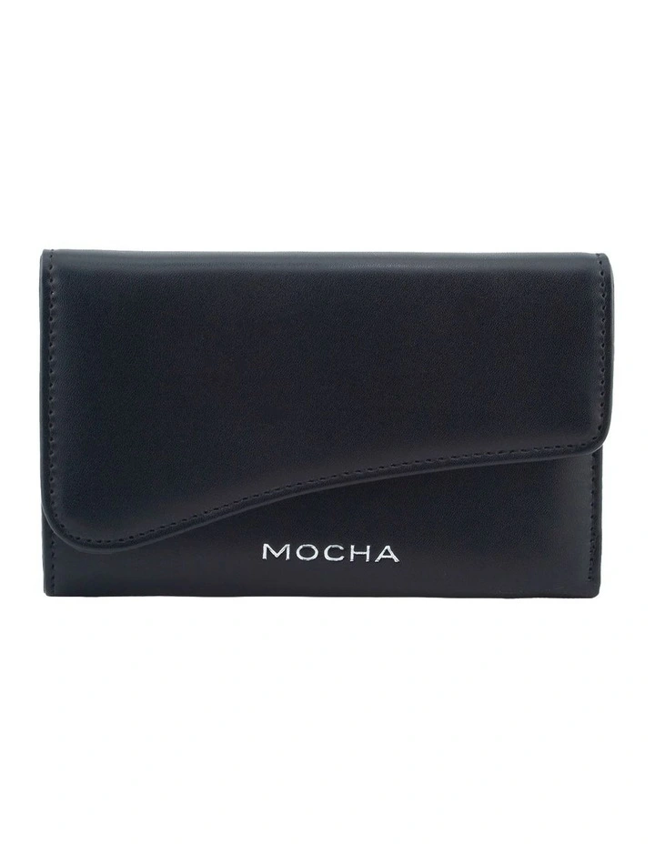 Zoe Wavy Small Wallet in Black