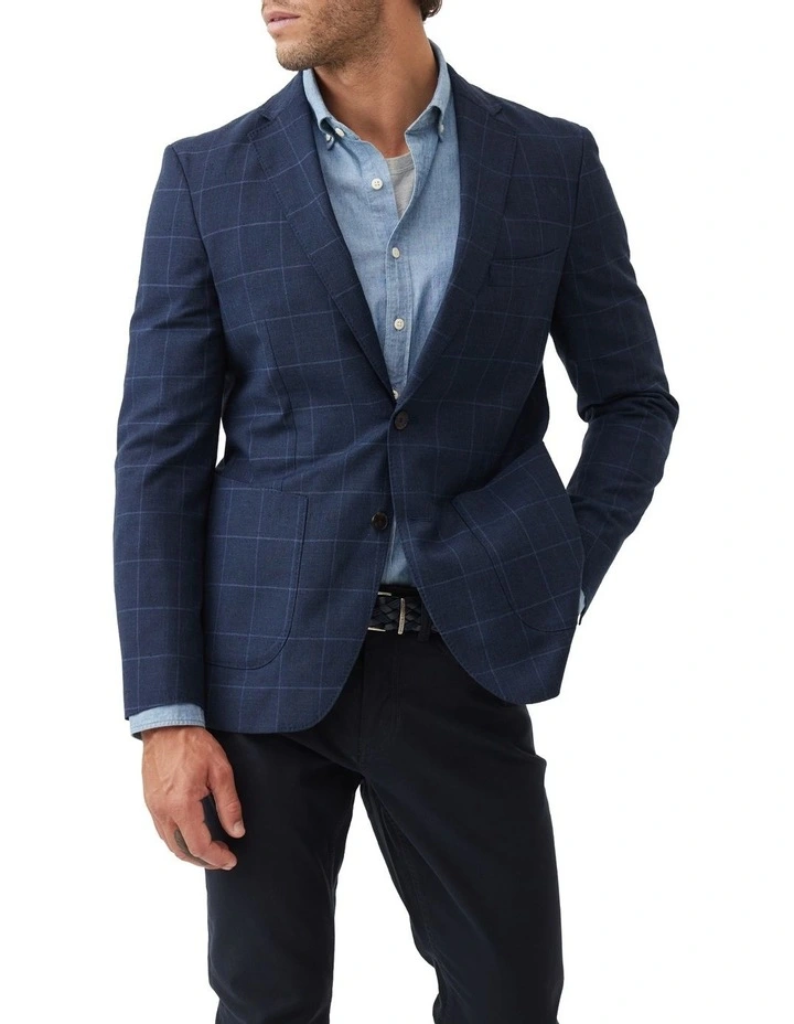 Eldon Sports Fit Jacket in Navy