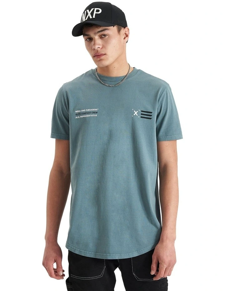 Nave Dual Curved Tee in Blue