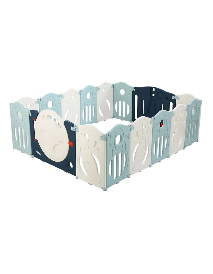 Foldable Baby Playpen 16 Panels in Blue