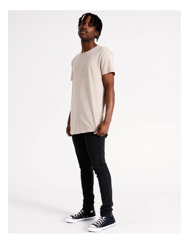 Esperance Acid Wash Tee in Beige
