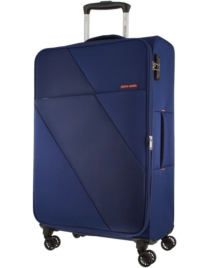 Vivant 78cm Large Soft Shell Suitcase in Navy